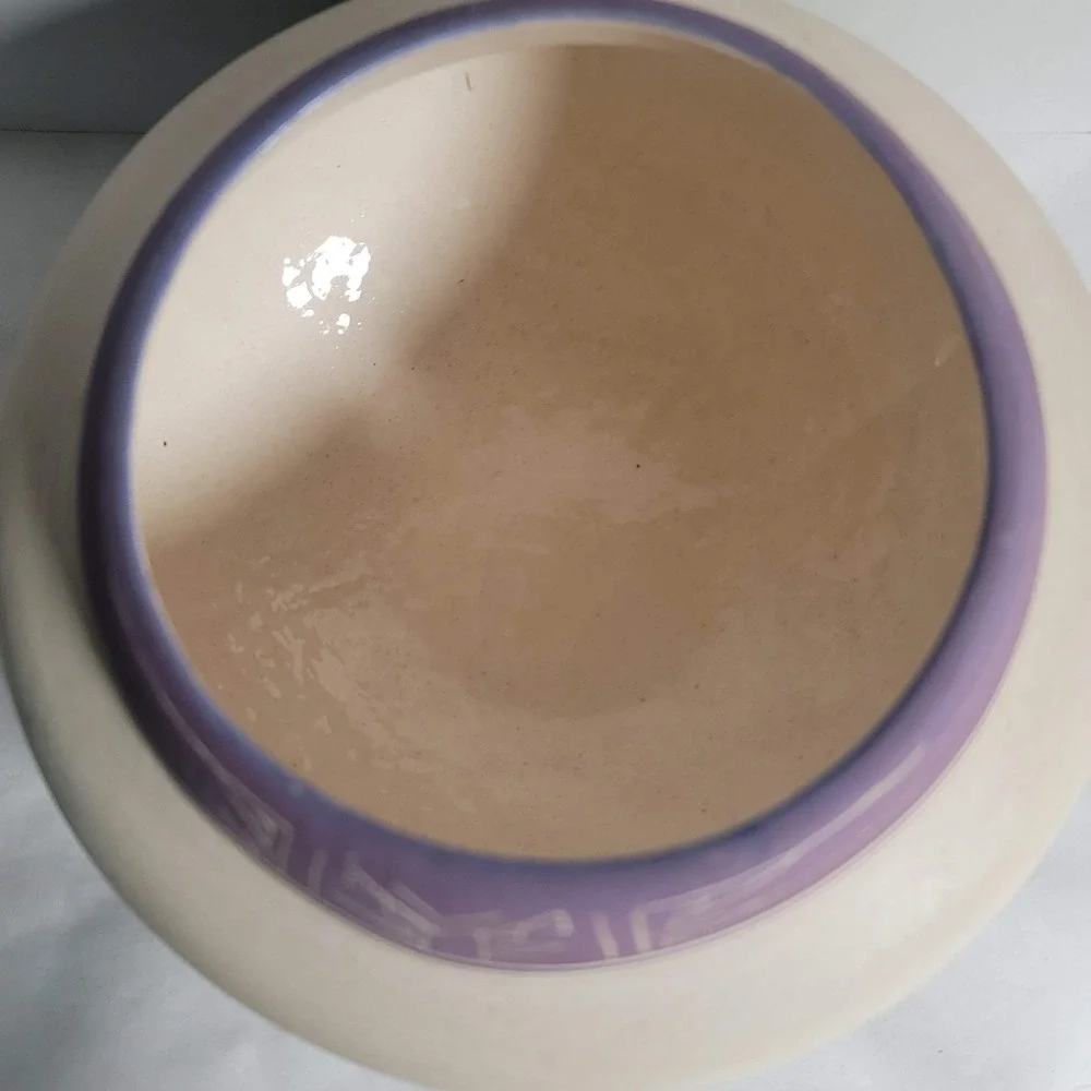 Southwest Native American Ute Pottery Vase Bowl Sunset Desert Scene‎ Signed